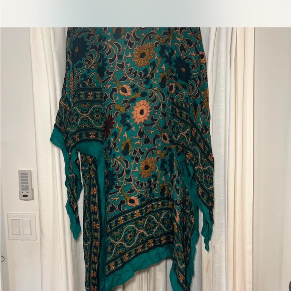 Free People Teal and Orange Floral Kimono - Picture 3 of 5